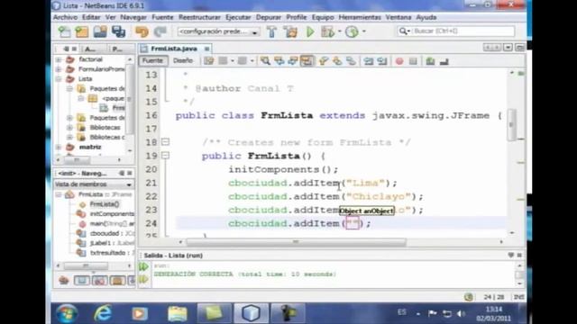 Ejemplo JComboBox Java Netbeans смотреть онлайн