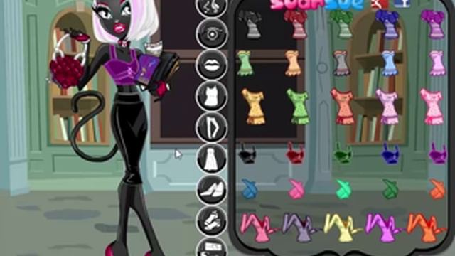 Monster High Games- New Scaremester Catty Noir- Fun Online Dress Up Fashion Games for Girls Kids смотреть онлайн