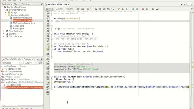TUTO : How To Change JTable's Header Background Color DefaultTableCellRenderer? | Java On Netbeans