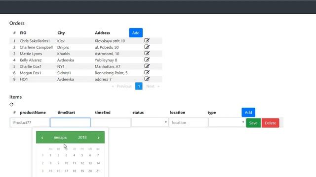 Bootstrap editable table Angular5 смотреть онлайн