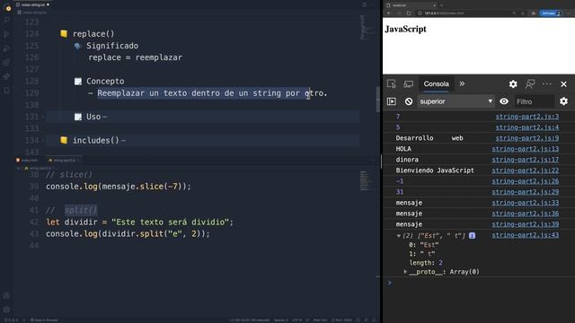 Curso JavaScript - Strings y sus métodos parte #4 смотреть онлайн