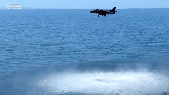 AV-8B Harrier II Showing the Insane Jump on Aircraft Carrier смотреть онлайн