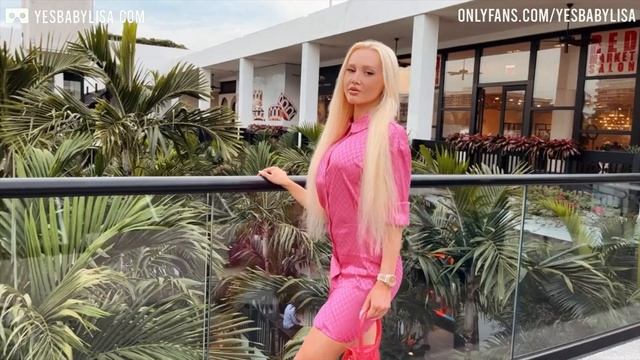 YesBabyLisa - PINK DRESS & TRANSPARENT HIGH HEELS MALL WALK смотреть онлайн