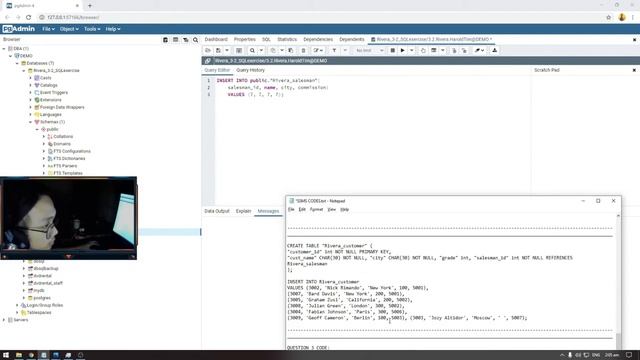 LAB 03: CREATION OF DATABASE, TABLES AND SQL STATEMENT || RIVERA, HAROLD TIM || смотреть онлайн