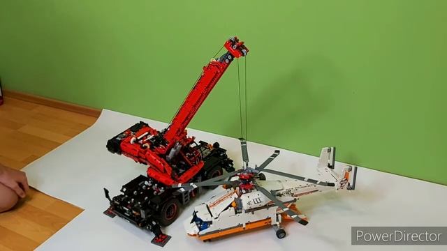 Что может поднять кран Лего Техник. ВЕРТОЛЁТ?! смотреть онлайн