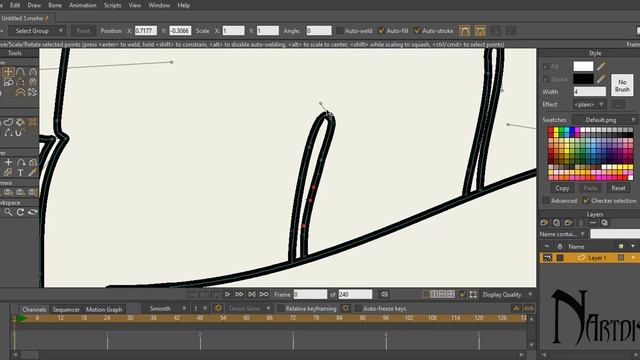2D Tutorial MOHO ANIMATION STUDIO PRO. Preliminary sketch creation using Freehand tool. ( Part 1 ) смотреть онлайн