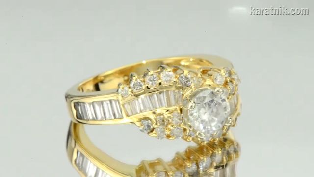 Роскошное кольцо из золота с бриллиантами 1.76 карат смотреть онлайн