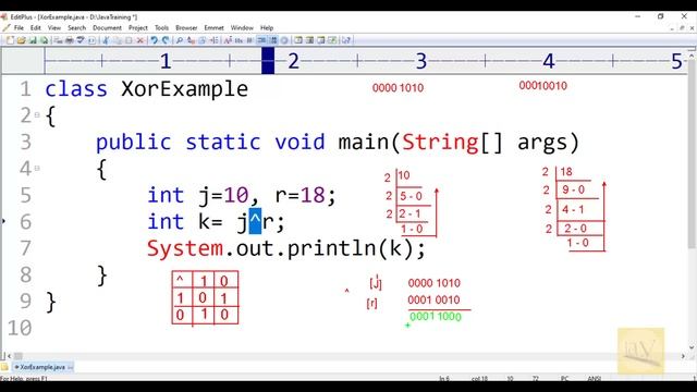 bitwise XOR operator in java | java tutorial for beginners | java operators | Java concepts by Jay смотреть онлайн