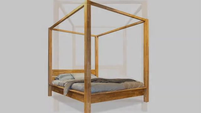 Кровать с балдахином Берген А - из дуба для спальни | БЕЛФАН смотреть онлайн