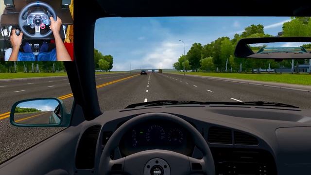 Mitsubishi Lancer Evolution VI GSR Realistic Drive | City Car Driving 1.5.9 | Logitech g29 gameplay смотреть онлайн
