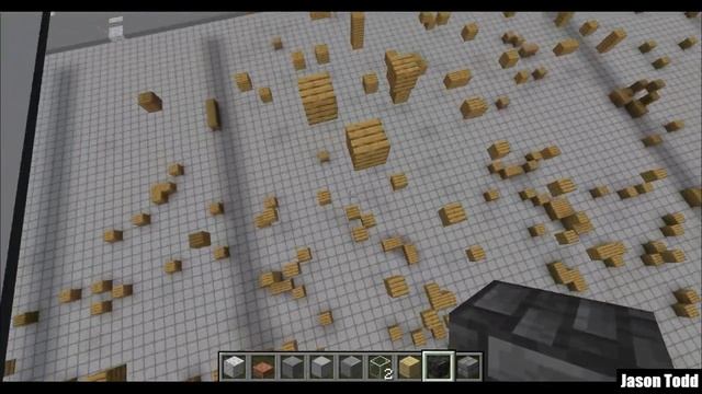 Minecraft полёт над деревнями и городами