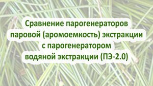 Аромоемкостный парогенератор для фитобочки. Сравнительный обзор.