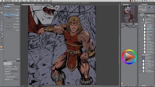 Coloring Comic Book Art in Manga Studio 5 / Clip Studio Paint - Tutorial смотреть онлайн