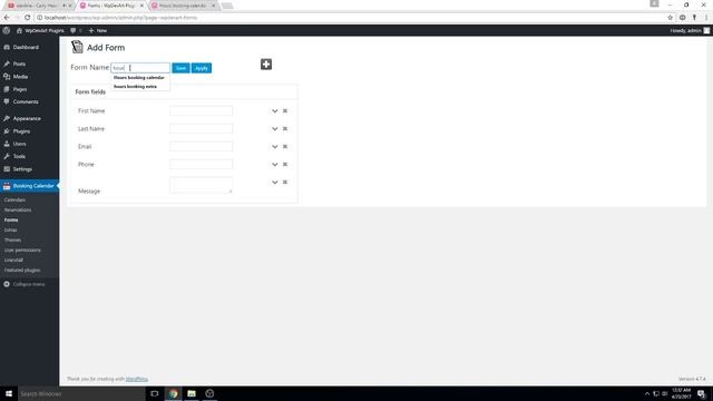 WordPress Hours booking system смотреть онлайн