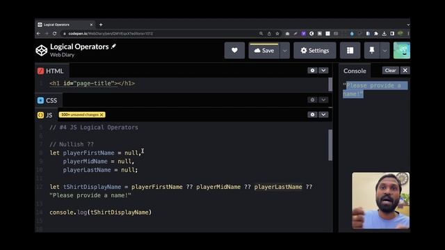 #7 Logical Operator "NULLISH - ??" JavaScript | Javascript Concepts Before You Start Learning React смотреть онлайн