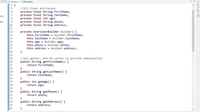 Builder Design pattern in Java смотреть онлайн