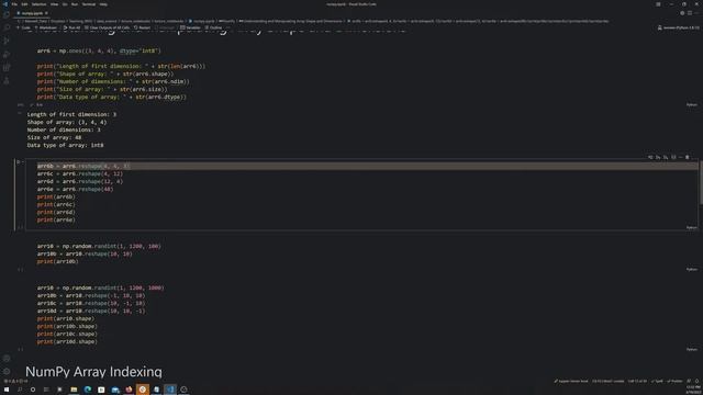 Python: NumPy Shape and Dimensions смотреть онлайн