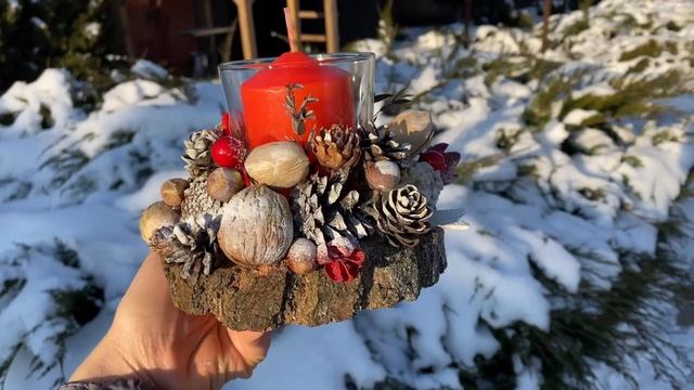 5 бюджетных новогодних поделок из природных материалов  декор своими руками  Christmas decor DIY
