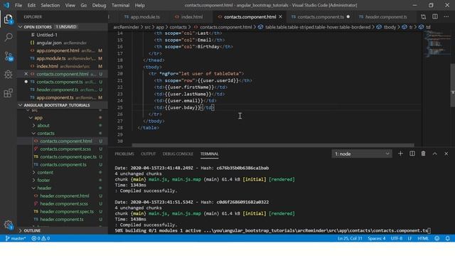 Angular Bootstrap Tables | Part 2 | Angular Bootstrap 4 Tutorials | Angular Bootstrap Tutorial смотреть онлайн