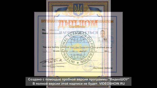 Грамоты и дипломы за участие в соревнованиях по Тхэквондо 2013г. Чабоненко А. смотреть онлайн