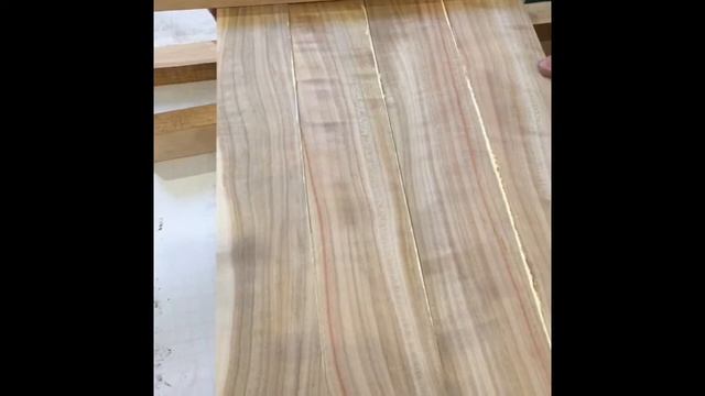 Склейка щита из массива черешни