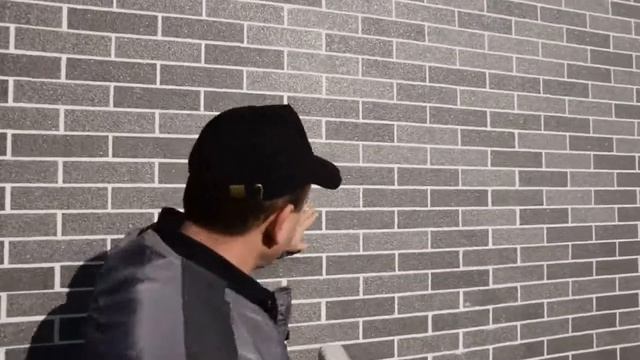 Фасад дома из АМК - темно серый микс смотреть онлайн