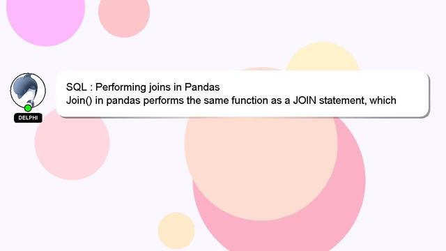 SQL : Performing joins in Pandas смотреть онлайн