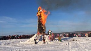Сжигание чучела масленицы 2018