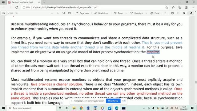 Lecture 26 - Multithreading Overview смотреть онлайн