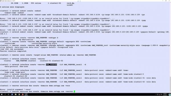 NetApp Ontap 9 Windows iSCSI configuration and Windows client