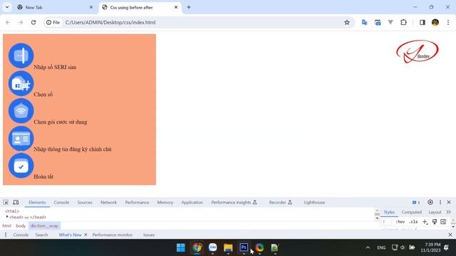 Vẽ border cắt ngang icon sử dụng after trong css qua ví dụ thực tế #dandev смотреть онлайн