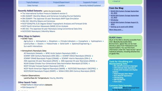 Tour of the NCAR RDA Home Page смотреть онлайн