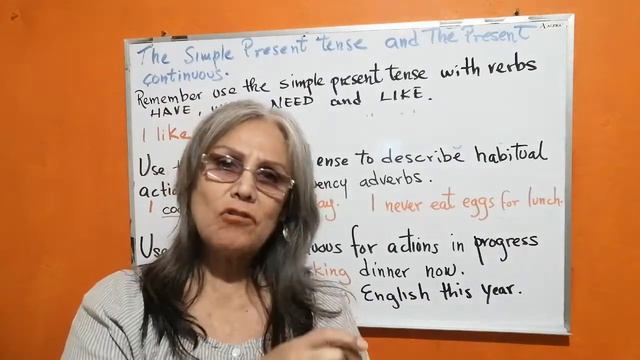 The Simple Present Tense and the Present Continuous. смотреть онлайн