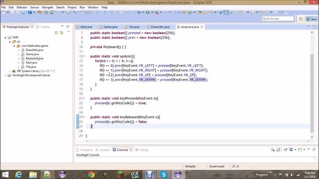 Java 2048 Intermediate Tutorial Part 4 Keyboard смотреть онлайн