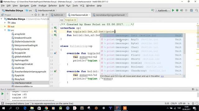046. Kotlin'de interface Kullanımı смотреть онлайн