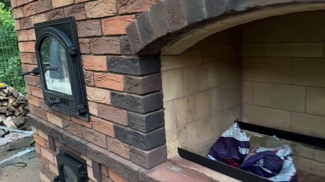 Красивый печной комплекс с мини Русской печью смотреть онлайн