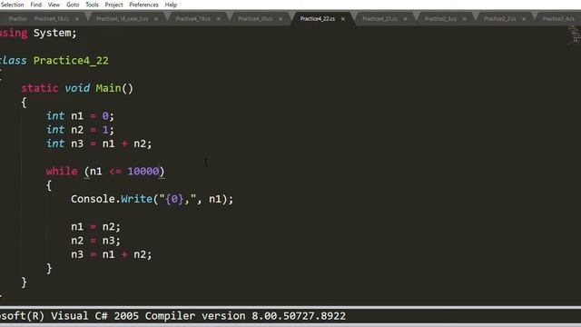 Sublime Text C# フィボナッチ数列 смотреть онлайн