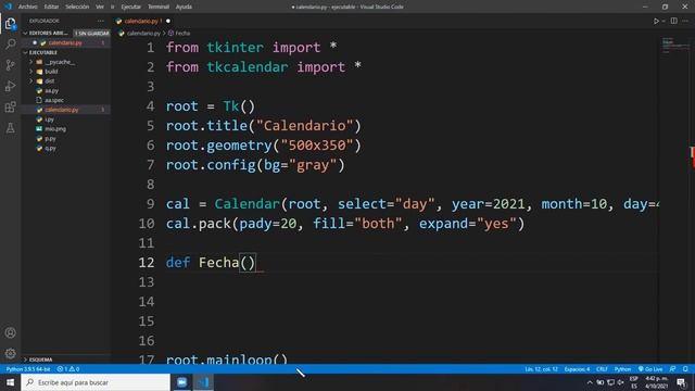 Como crear un calendario con python смотреть онлайн