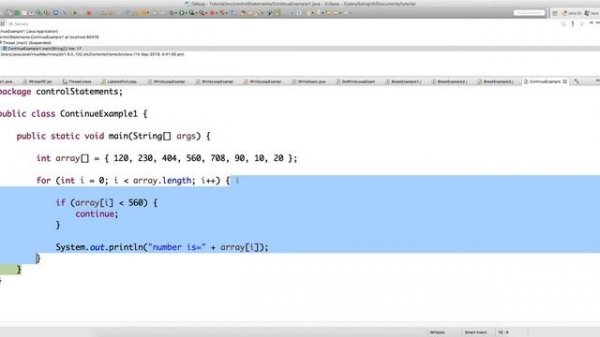Decision Making Java Continue In Java Video-17