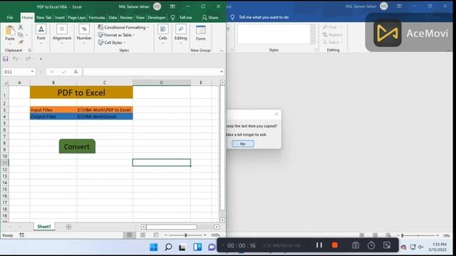 PDF to Word & Excel Just One Click & Excel Sheet Custom Range PDF Convert Using VBA смотреть онлайн