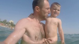 Первое ныряние в море 2016