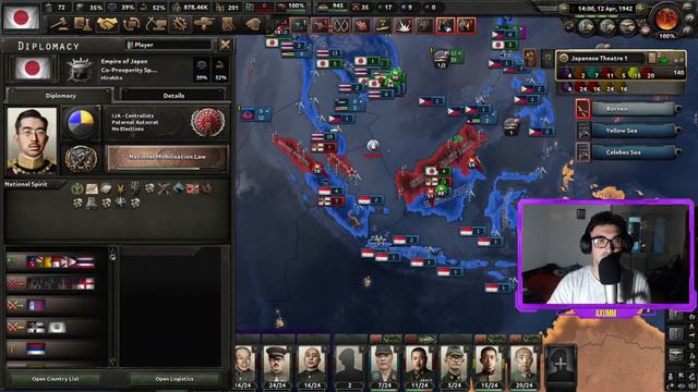 🔵Jucam Hearts of Iron 4 Japan #4 - "Din Aliat în dușman" смотреть онлайн