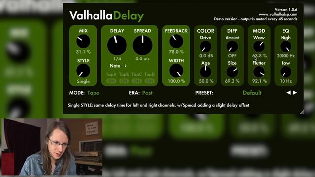 REAL TAPE DELAY SOUND??? - ValhallaDelay смотреть онлайн