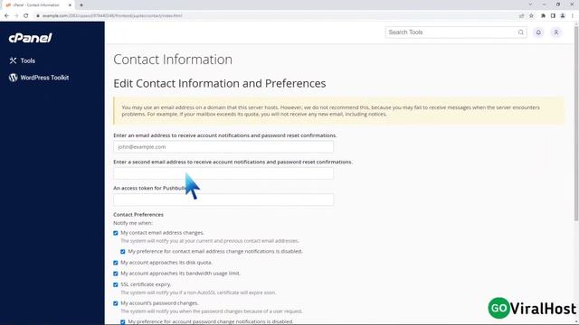 How to update your contact information in cPanel with GoViralHost смотреть онлайн