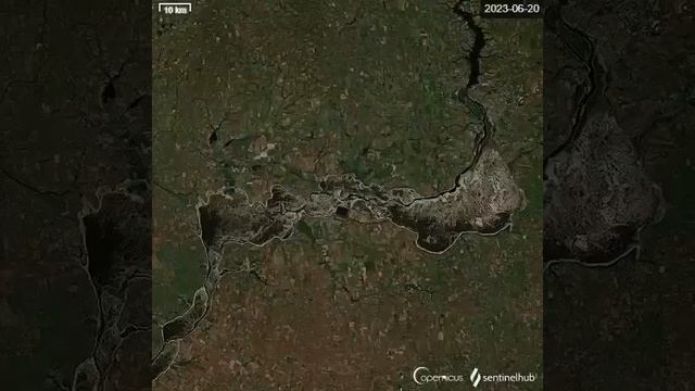 ❗Каховское водохранилище практически исчезло Это хорошо заметно по свежим спутниковым снимкам. Ка смотреть онлайн