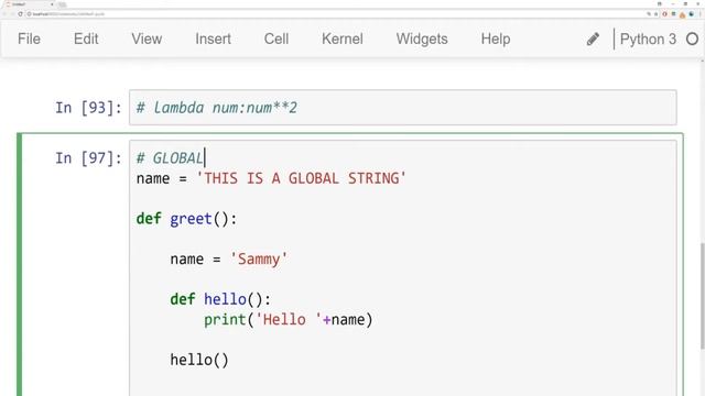 nested statements and scope in python смотреть онлайн