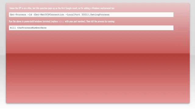 Kestrel Error: Address Already In Use (dotnet Core)