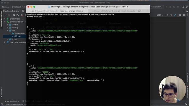 Node.js - changestream com MongoDB смотреть онлайн