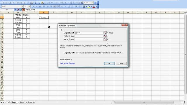 Funkcija IF MS Excel 2003 смотреть онлайн