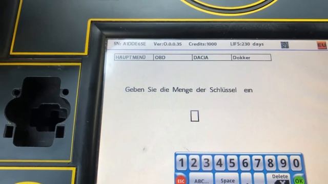 DACIA Dokker 2015 Alle Schlüssel Verloren / All Key Lost / HU136 / ZED FULL